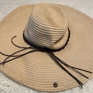 Peter Grimm Tan Wide-Brim Beach Hat